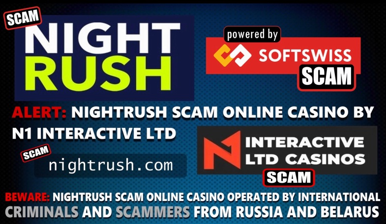 Nightrush Casino scam, By softswiss and softswiss NV